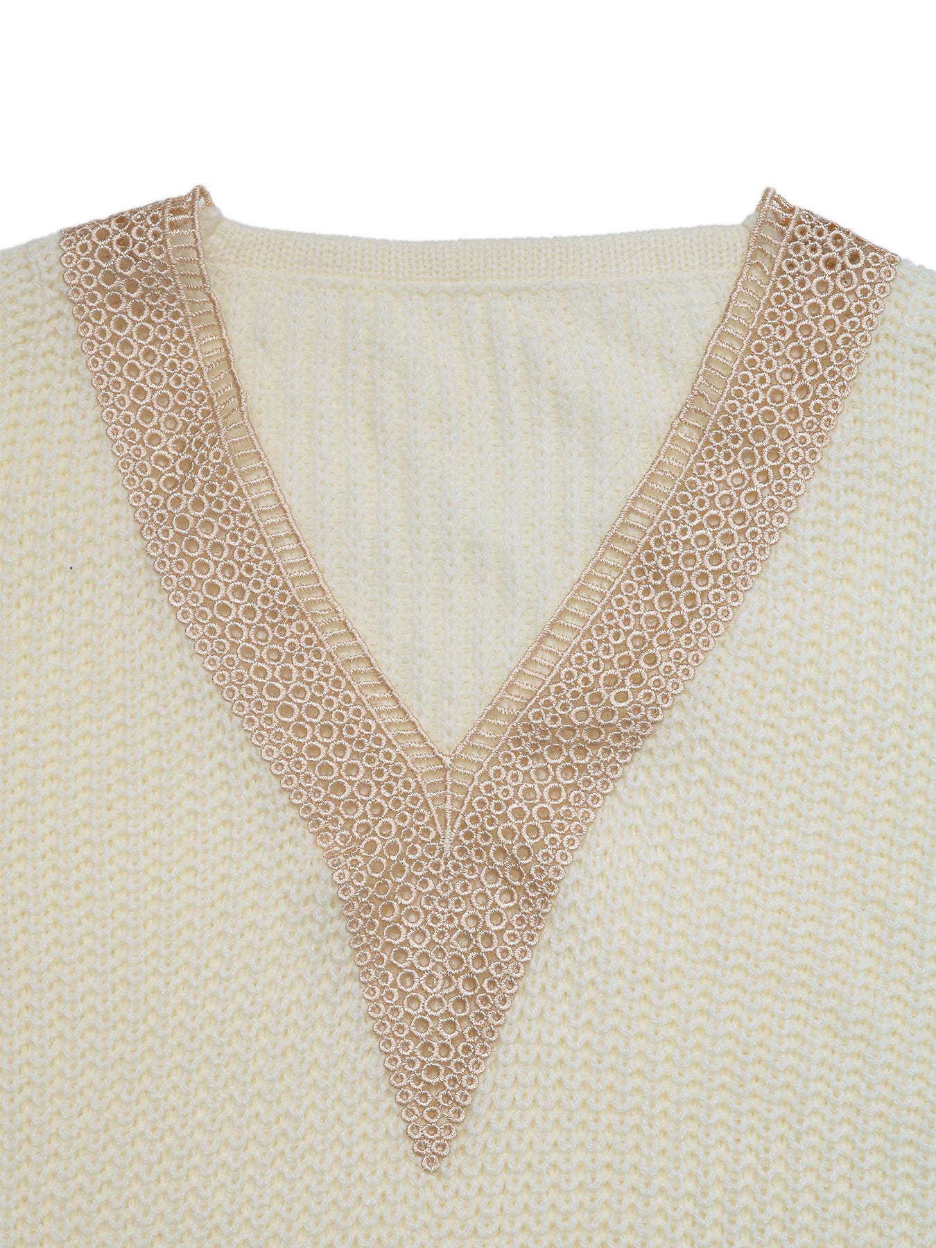 Lace Detail Knit Pullover