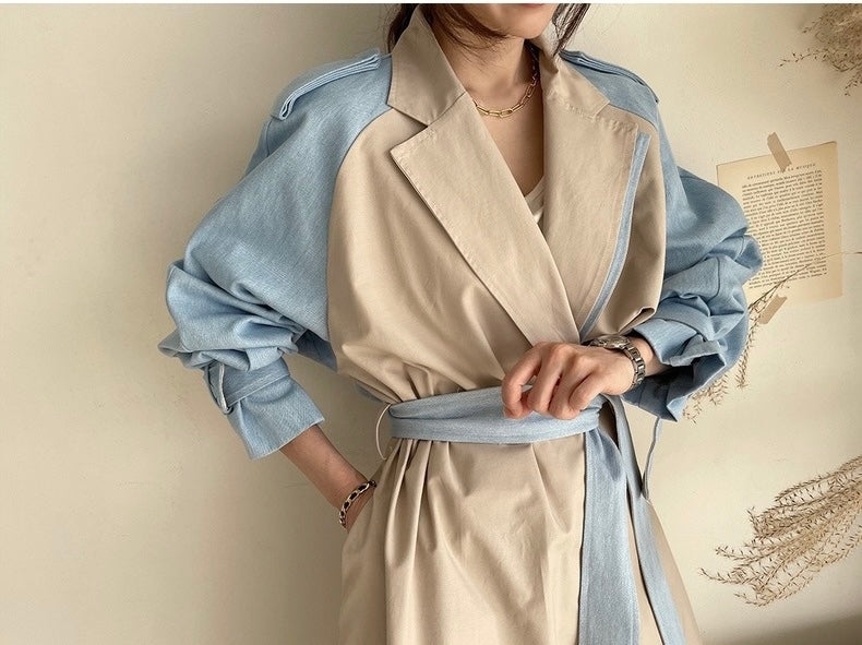 Structured Long Coat with Retro Collar