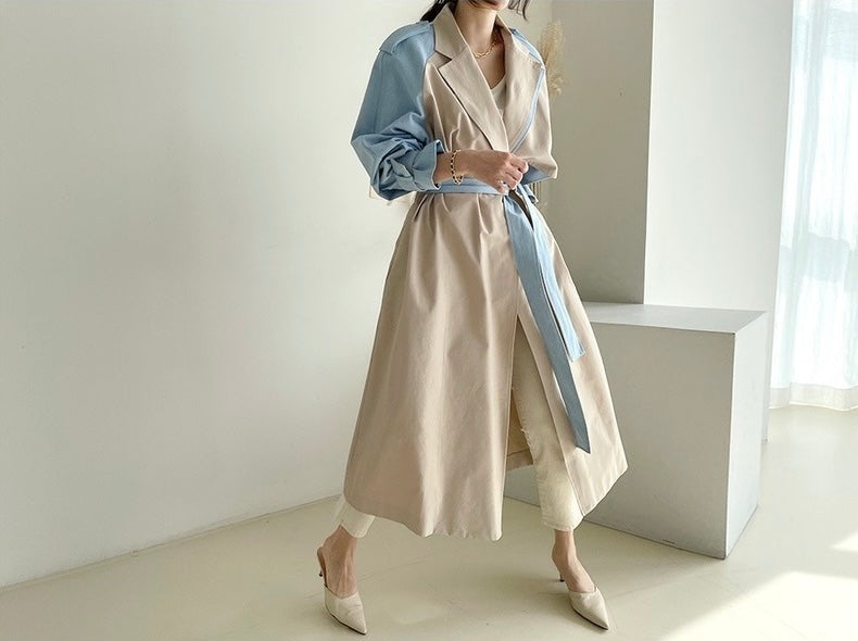 Structured Long Coat with Retro Collar