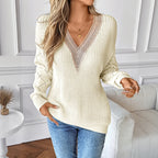 Lace Detail Knit Pullover