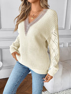 Lace Detail Knit Pullover