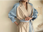 Structured Long Coat with Retro Collar