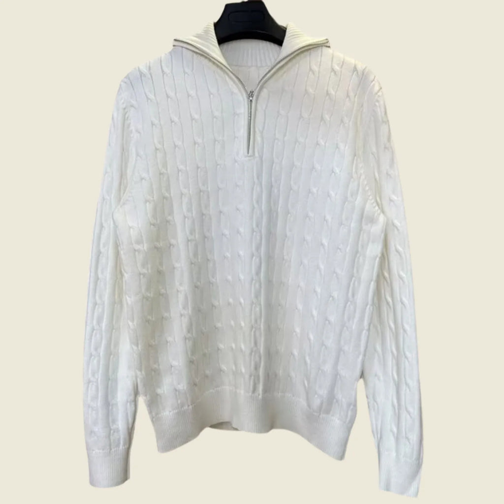 Baltere's Men's Retro Pullover Sweater, showcasing its loose fit, knit texture.