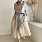 Structured Long Coat with Retro Collar