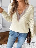 Lace Detail Knit Pullover